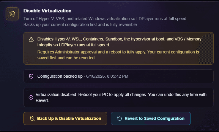 Virtualization assistant