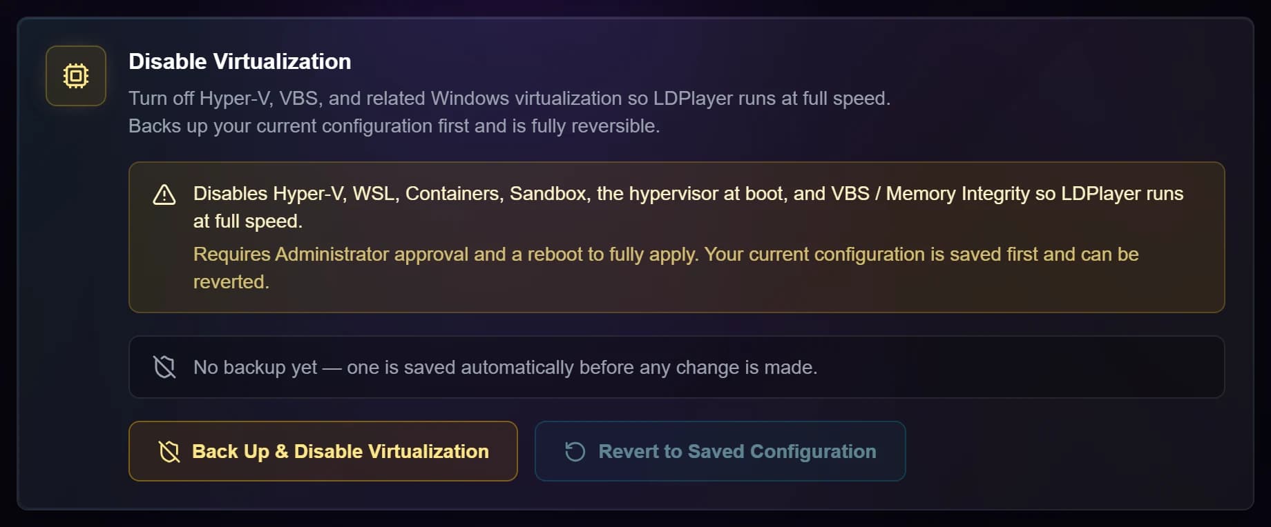 Virtualization assistant